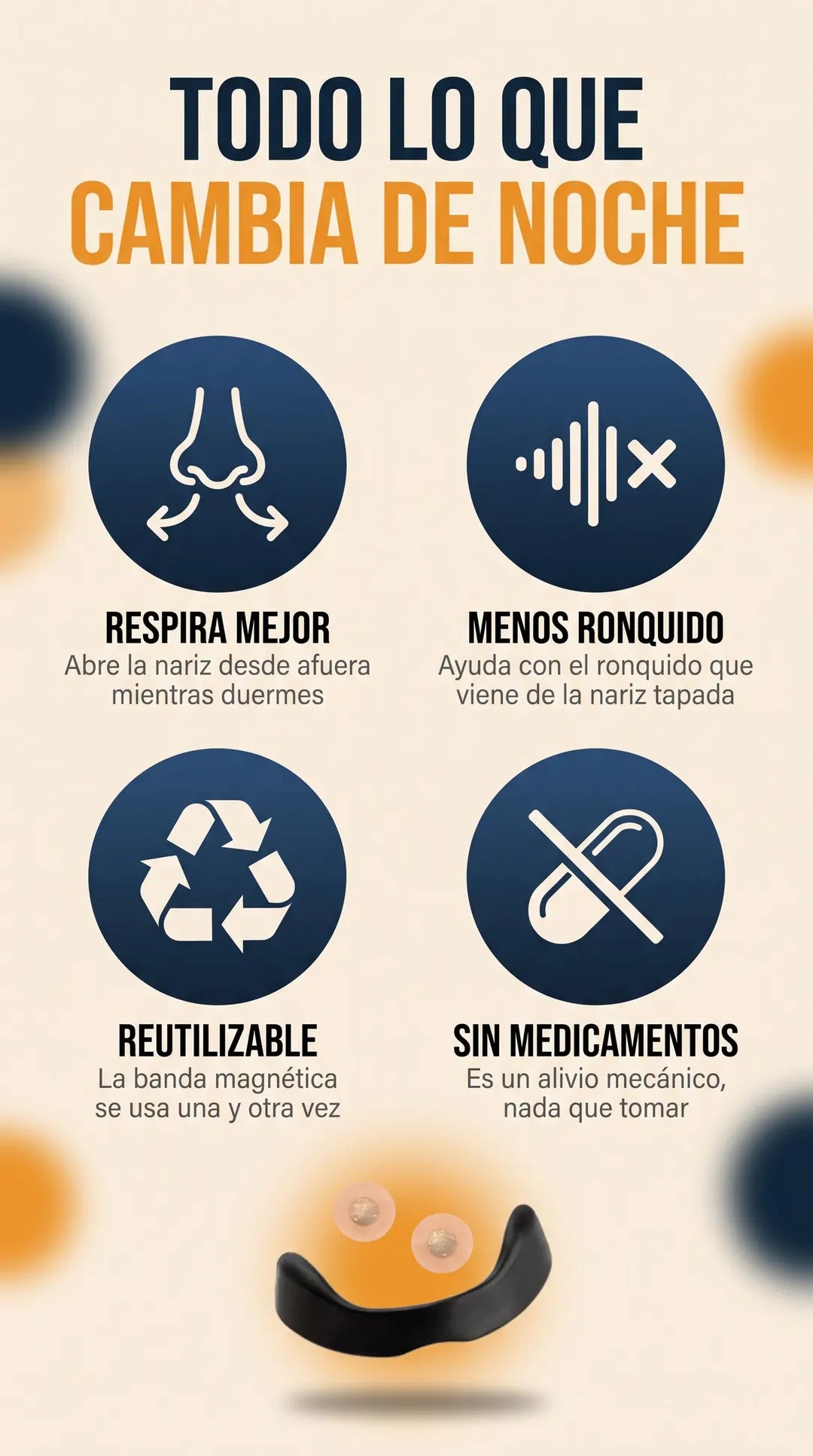 Beneficios de la tira nasal magnética