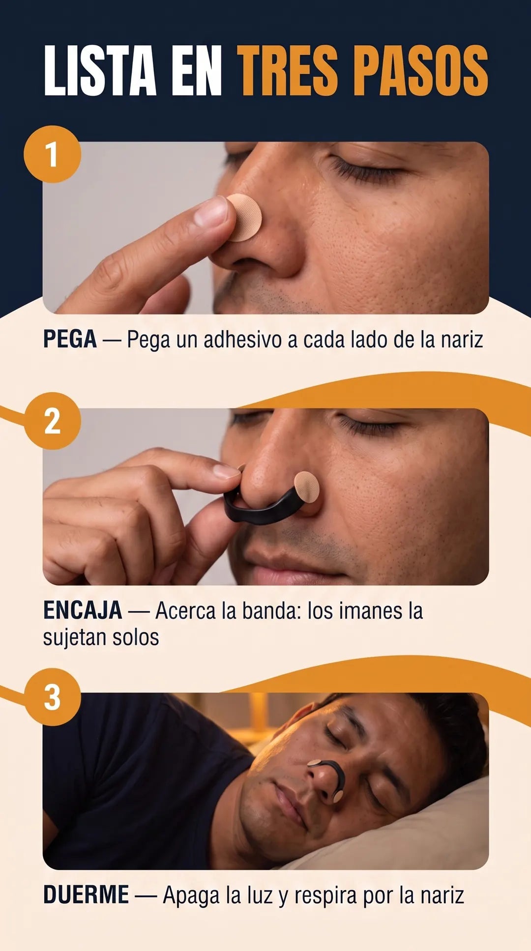 Cómo se pone en tres pasos