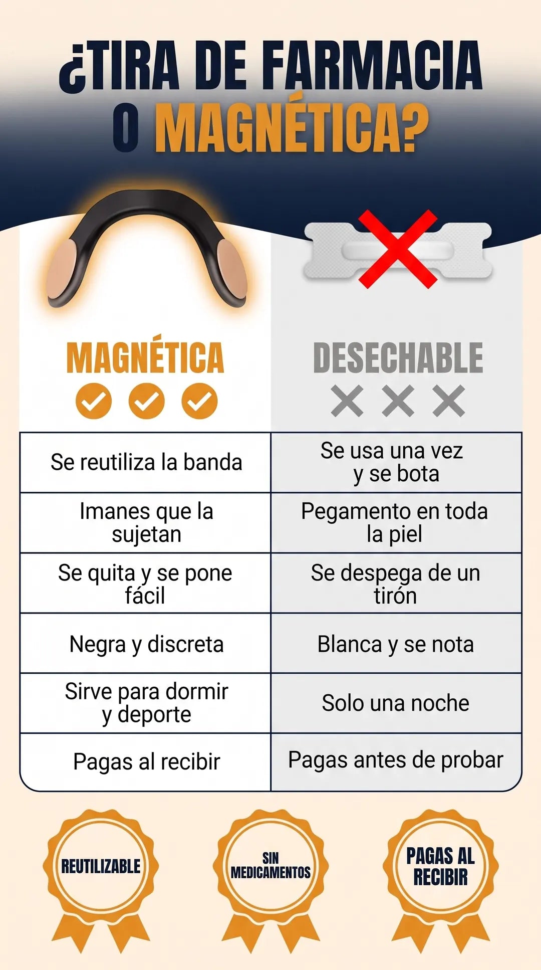Tira de farmacia o magnética